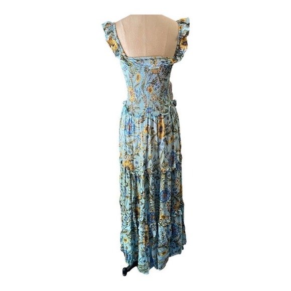 Anthropologie Able the Label Floral Smocked maxi dress size Small - Picture 2 of 5